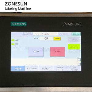 ZONESUN ZS-TB300M स्वचालित स्टिकर फ्लैट बोतल डबल पक्षीय लेबलिंग मशीन के लिए वर्ग की बोतलें - Product Image 5
