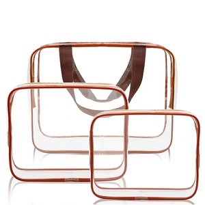 Phụ Nữ Của Rõ Ràng PVC Du Lịch Cho Vệ Sinh Cá Nhân Túi Biểu Tượng Tùy Chỉnh Trong Suốt Trang Điểm Pouch Với Dây Kéo Đóng Cửa Không Thấm Nước Mỹ Phẩm Tổ Chức - Product Image 6