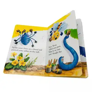 Livre coloré épais pour enfants, carton imprimé personnalisé en carton, mini planche, collection