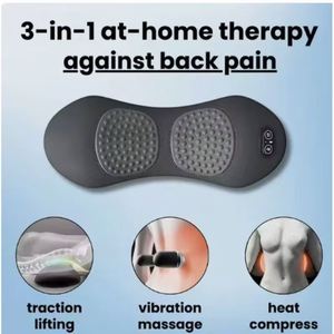 Magnetic Lumbar <b>Support</b> Massage Pillow Heated Hot Compress Neck Traction <b>Back</b> Quilted Removable Washable 100% Polyester <b>Bed</b> - Product Image 4