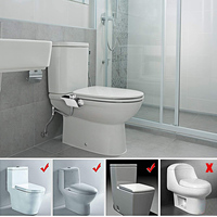 Bidet GALENPOO pour toilettes, eau chaude et froide, non électrique, mécanique, avec commandes de pression