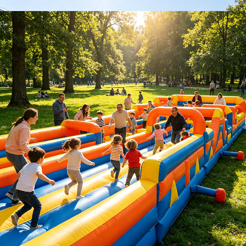 Commercial Customizable Long Inflatable Obstacle Run