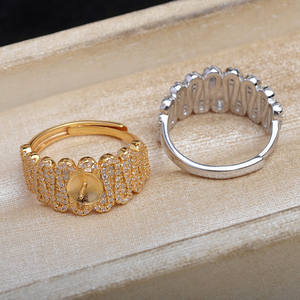 Anillo Abierto en Forma de S de Plata S925 con Cuentas de Circonita Cúbica, Compatible con Cordón, Modelo 5730, Talla 9-10 - Product Image 2