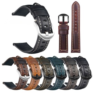 Bracelets de montre en <span class=keywords><strong>cuir</strong></span> véritable de luxe 18mm 20mm <span class=keywords><strong>22mm</strong></span> 24mm 26mm Couleurs <span class=keywords><strong>Cuir</strong></span> huilé ciré - Product Image 1