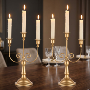 Candélabre vintage de style américain, luxueux, fait main, en fer, durable, résistant à la chaleur, écologique, pour Pâques, Noël, maison - Product Image 2