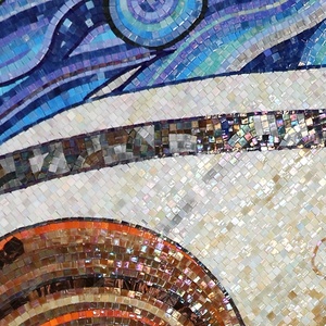 Foshan Supplies Customized Pattern Hand-cut Glass Art Mural Wall <strong>Mosaic</strong> <strong>Tiles</strong> <strong>Craft</strong> for Home Office Living Room Hotel Project - Product Image 4