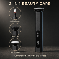 Appareil électrique 3-en-1 pour éliminer les callosités des pieds, perceuse à ongles, outil d'épilation, rechargeable, 6 vitesses, type C, OEM ODM