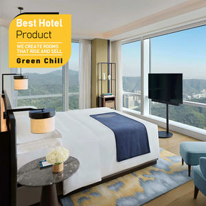 Ensemble de meubles d'hôtel en bois massif rétro américain, meubles de chambre à coucher modernes pour projets commerciaux 5 étoiles - Product Image 1