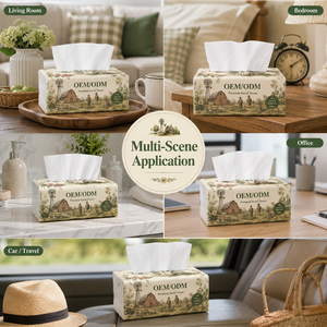 Conception personnalisée de maisons rustiques de style verger et de chalets avec service OEM ODM pour mouchoirs en papier facial en pâte de bois vierge pour la maison - Product Image 4