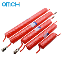 Tuyau en plastique PU 8 mm x 5 mm pour compresseur d'air, raccord flexible de type EU/C, connecteur d'outil flexible, spirale à ressort