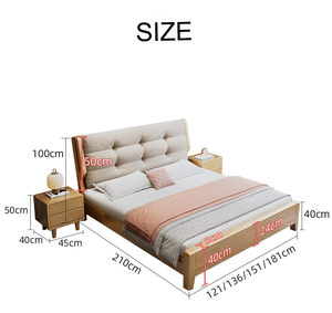 <span class=keywords><strong>Letto</strong></span> <span class=keywords><strong>Matrimoniale</strong></span> Moderno con Testiera in Legno Massiccio, Struttura Multifunzionale con Contenitore, Arredamento <span class=keywords><strong>per</strong></span> Camera da <span class=keywords><strong>Letto</strong></span>, Piattaforma King Size in Legno di Gomma - Product Image 3