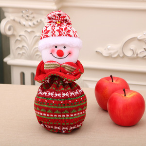 Sacs cadeaux de Noël écologiques en flanelle pour enfants, décoration de Noël, cadeaux portables, boules bon marché - Product Image 4