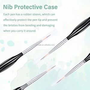 Ensemble de <span class=keywords><strong>pinceaux</strong></span> de peinture miniature en nylon à manche en bois ergonomique noir en vente chaude pour la peinture acrylique, <span class=keywords><strong>pinceaux</strong></span> <span class=keywords><strong>aquarelle</strong></span> - Product Image 2