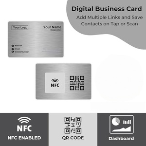 Carte Métallique Personnalisée en Acier Inoxydable Or Argent Noir, Carte RFID NFC, Carte Métallique NFC NTAG213 - Product Image 5