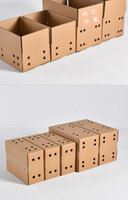Boîte d'expédition en carton ondulé robuste personnalisée avec trous d'aération, boîte de conditionnement respirante pour fruits