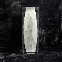 Nberhome हाइड्रोपोनिक सुरुचिपूर्ण पारदर्शी स्टाइलिश बिजली से घर सजावट दौर बोतल यूरोपीय शैली ग्लास क्रिस्टल फूलदान