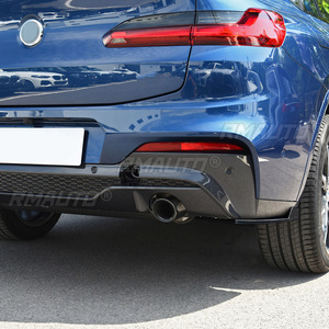 ลิ้นกันชนหลังสีดำเงาพร้อมดิฟฟิวเซอร์และสปอยเลอร์ข้างสำหรับ BMW X4 G02 M Sport ปี 2018-2021 ชุดแต่ง - Product Image 5