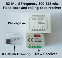 Récepteur de télécommande universel pour porte de garage à balayage automatique multi-fréquence 300-868 MHz