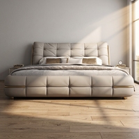 GuanSai Modernes Softbett Queensize 150/180cm Langlebiger Rahmen Schlafzimmermöbel
