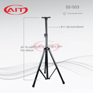 Phổ kim loại Loa Tripod đứng có thể điều chỉnh chiều cao 39 đến 78 inch 176lbs Heavy Duty 35 mét Tương thích chèn cho sân khấu - Product Image 4