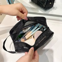 Wasserdichte PVC-Reise-Kosmetiktasche und Toilettenartikel-Organizer, Aufbewahrungstaschen aus EVA-Aluminium, Einzelne Oxford-Stoff-Quadrattasche