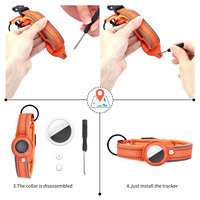 Collier Réfléchissant en Nylon Réglable pour Chien avec Support AirTag, Rembourré et Doux, Étui GPS pour Airtag – Vente Chaude en Gros