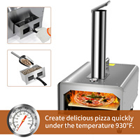 Four à pizza et barbecue commercial, à granulés de bois, écologique, en acier inoxydable, moderne, portable, prêt pour les fêtes en extérieur
