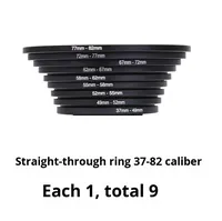 Anneau d'adaptation de filtre Step-Up 37-49-52-55-58-62-72-77-82mm, petit à grand, sans interface pour capteur plein format