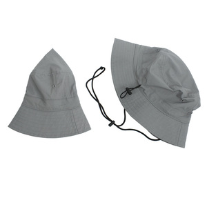 Bucket Hat Breathable Sunshade Adjustable Fishing Hat Outdoor Hiking Hat Solid Color Multiple Colors Available - Product Image 4