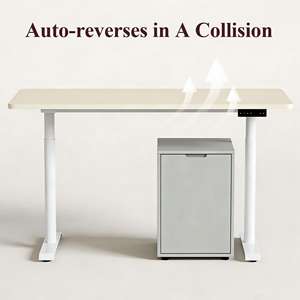 PRORIALS Cadre de bureau assis-debout électrique pour salle de jeux, double moteur, <span class=keywords><strong>deux</strong></span> niveaux, colonne ovale, stable - Product Image 5