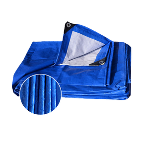 Bâche en polypropylène tissé bleue, enduite de PE, 800 g/m², imperméable, pour usage industriel extérieur, largeur 120 pouces, style uni - Product Image 1