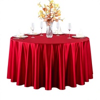 Nappe de table personnalisée en polyester tissé satiné, unie, écologique, lavable, pour hôtel, restaurant, banquet, grande table, moderne