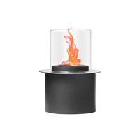 TT-124 Mini Cheminée d'Intérieur au Bioéthanol, Cheminée de Table Extérieure au Design Moderne, Brasero de Table