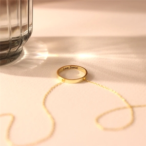 Collar Personalizado Minimalista con Colgante de Anillo de Acero Inoxidable con Mensaje Secreto Oculto - Product Image 6