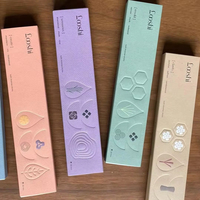 Autocollant de diffuseur de roseau en papier d'art de luxe Boîte d'emballage en papier d'encens avec impression de logo personnalisé