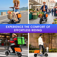 Nuevo Scooter Eléctrico Plegable de 10 Pulgadas y 350W 2026, Modo Dual, Asiento, Portaequipajes, Suspensión Completa, Motor sin Escobillas X9, 32KM/H, Carga de 120kg