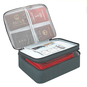 FF255 Multi-Layer File Organizer Passport Certificates Waterproof Office Document Credential Holder Home Storage & Organization
