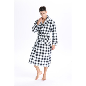 Custom Hotel Spa Bathrobe Long Nightgown Kimono Robe for <strong>Men</strong> and Women 100% Cotton Thermal <strong>Pajamas</strong> <strong>Cheap</strong> Romantic Couple Robe - Product Image 6