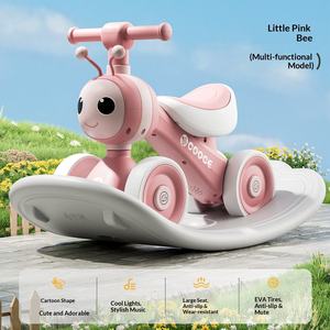 Bicicleta de Equilibrio para Niños 2 en 1 con Diseño de <span class=keywords><strong>Abeja</strong></span>, Scooter Antivuelco de Cuatro Ruedas para Niños Pequeños, Apto para Edades de 4 a 6 Años - Product Image 5