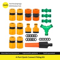 Ensemble de raccords rapides pour tuyau d'arrosage en plastique de 1/2 pouce, écologique, pour l'arrosage des fleurs, l'irrigation des légumes, outil d'arrosage rural