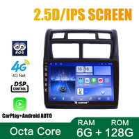 Pour KIA Sportage 2007-2013 MT, autoradio Android 9 pouces double DIN Octa-Core Quad avec GPS et navigation