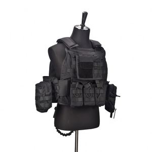 Gilet tactique de protection robuste noir pour entraînement - Product Image 2