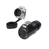 Connecteur Cnlinko LP28 M28 sur mesure : Prise d'alimentation industrielle circulaire étanche IP67 à 2/3/8 broches pour éclairage extérieur haute puissance