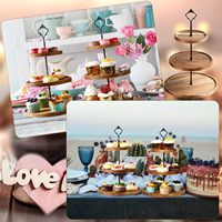 Plateau de service en bois à 3 niveaux, support à cupcakes pour la cuisine, mariage, fête, décoration de desserts, gâteaux, pâtisseries, accessoires de décoration