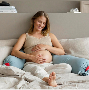 Ensembles d'oreillers de grossesse en coton biologique, oreiller corporel de grossesse à microbilles, oreiller de <span class=keywords><strong>maternité</strong></span> réglable <span class=keywords><strong>pour</strong></span> femmes enceintes - Product Image 4