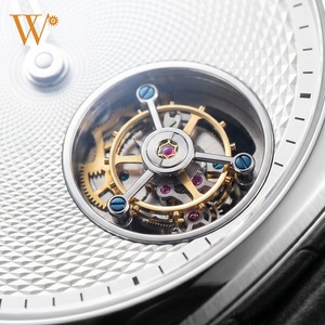 Montre de luxe à heures sautantes, cadran guilloché, boîtier coussin, logo personnalisé, montre-bracelet mécanique pour homme, fabricants GM007.1 Eli - Product Image 2