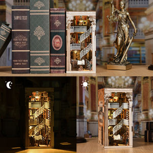 Kit de Mini Librerí<span class=keywords><strong>a</strong></span> Minicity, Decoración en Miniatura para Estanterí<span class=keywords><strong>a</strong></span> de Libros, Luces LED, Regalo para Adultos, Adolescentes, Familiares y Amigos (Biblioteca de <span class=keywords><strong>Derecho</strong></span>) - Product Image 4