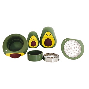 Accessoire pour fumeurs, logo personnalisé, nouvelle arrivée, moulin à herbes en forme d'avocat, moulin à épices en alliage de zinc - Product Image 2