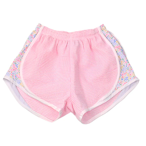 Preorder fiori con stampa floreale pantaloncini sportivi per bambine pantaloncini di moda per la sorella abbinamenti per bambini - Product Image 1