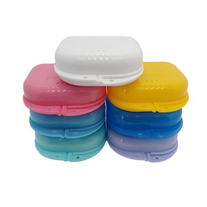 Multi Colored <b>Retainer</b> <b>Case</b> With Holes Denture And Braces Storage Box Small Size For Child Use - Product Image 1